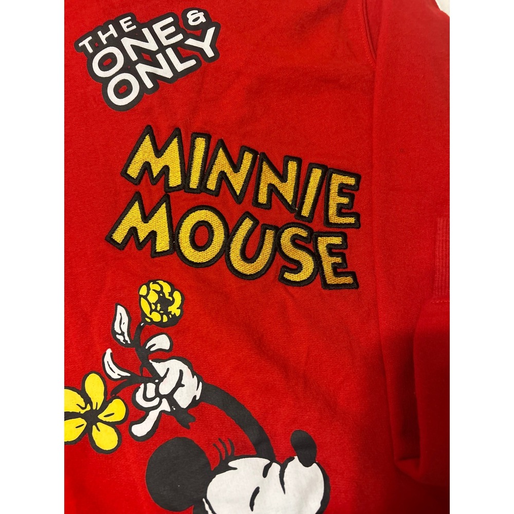Disney 100 Minnie Mouse Red Hoodie Sweatshirt Sassy and Sweet Small - Picture 3 of 6
